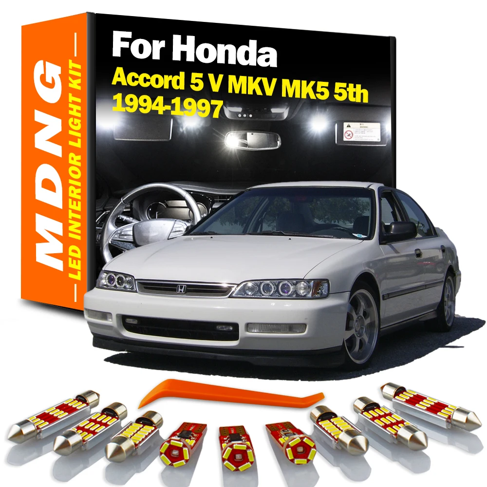 MDNG, 13 шт., светодиодные внутренние лампы для Honda Accord 5 V MKV MK5 5th 1994 1995 1996
MDNG, 13 шт., светодиодные внутренние лампы для Honda Accord 5 V MKV MK5 5th 1994 1995 1996
