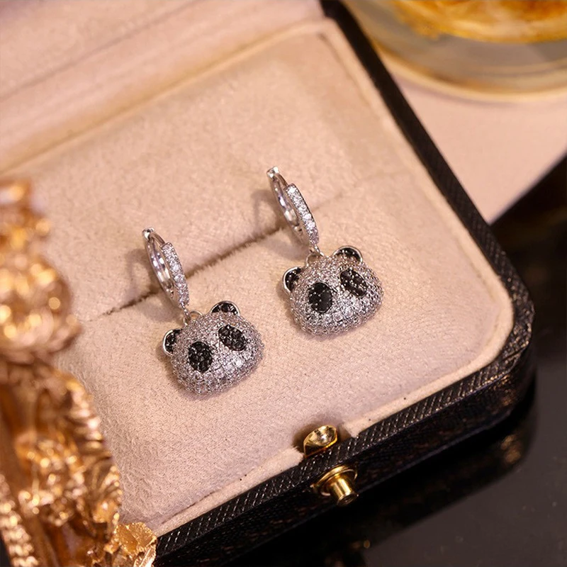 Pretty Panda Stud Earrings Girl Trendy Jewelry Party Silver Plated Copper Cute Cartoon Animals Small Earring Women Gift
Pretty Panda Stud Earrings Girl Trendy Jewelry Party Silver Plated Copper Cute Cartoon Animals Small Earring Women Gift