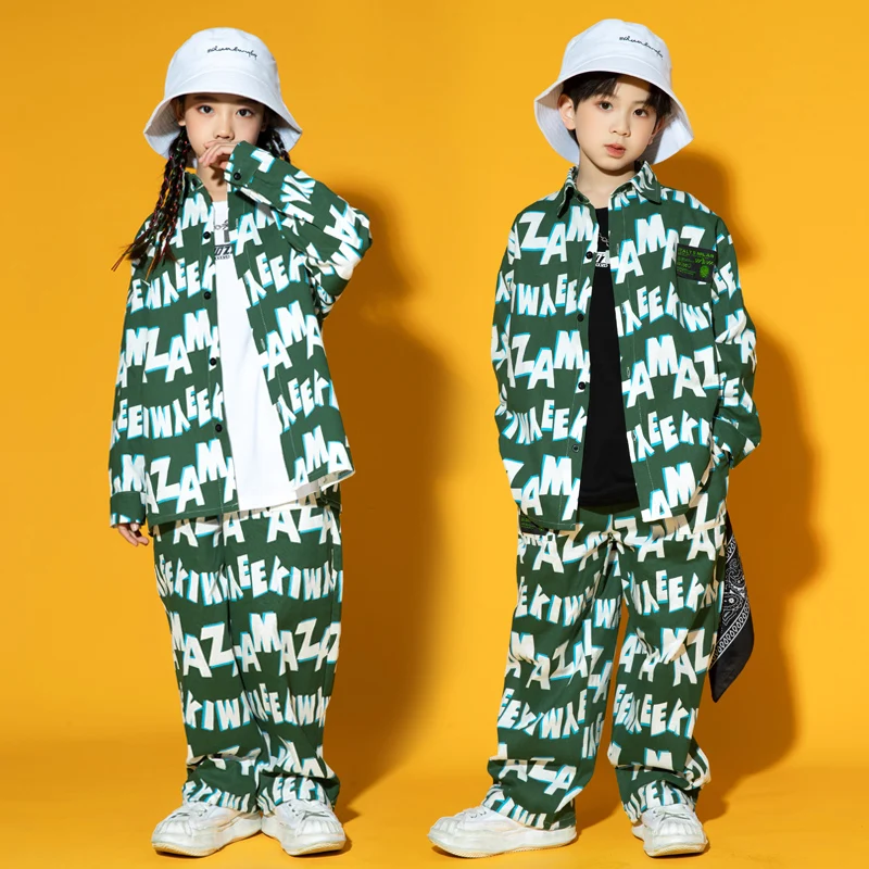 Kids Concert Hip Hop Clothing Print Shirt Tops Streetwear Baggy Pants For Girls Boys Jazz Dance Costume Teenage Showing Clothes
Kids Concert Hip Hop Clothing Print Shirt Tops Streetwear Baggy Pants For Girls Boys Jazz Dance Costume Teenage Showing Clothes