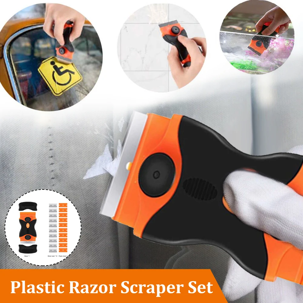 Plastic Razor Scraper Set Portable Double-ended Scraper Car Window Glass Sticker Viny Film Label Glue Removal Cleaning Tool
Plastic Razor Scraper Set Portable Double-ended Scraper Car Window Glass Sticker Viny Film Label Glue Removal Cleaning Tool