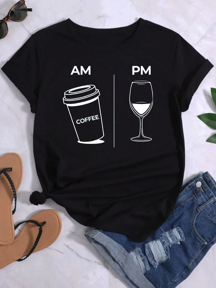 Am Coffee Pm Glass Print T Shirt Fashion Women T Shirt Short Sleeve T-shirt Summer Female Tops Women O-neck Tee Shirts Clothing
Am Coffee Pm Glass Print T Shirt Fashion Women T Shirt Short Sleeve T-shirt Summer Female Tops Women O-neck Tee Shirts Clothing