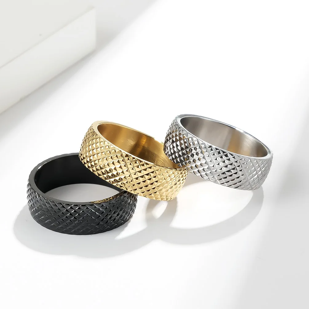 Stainless Steel Diamond Cut Face Men's Rings for Men Women Titanium Steel Gold/Silver Unisex Fashion Finger Jewelry Gifts
Stainless Steel Diamond Cut Face Men's Rings for Men Women Titanium Steel Gold/Silver Unisex Fashion Finger Jewelry Gifts
