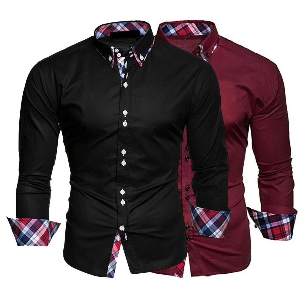 2023 Slim Men Shirt Plaid Turn-down Collar Single-breasted Formal Dress Shirt Spring Slim Male Polo Shirt Business Camisa T-shir
2023 Slim Men Shirt Plaid Turn-down Collar Single-breasted Formal Dress Shirt Spring Slim Male Polo Shirt Business Camisa T-shir