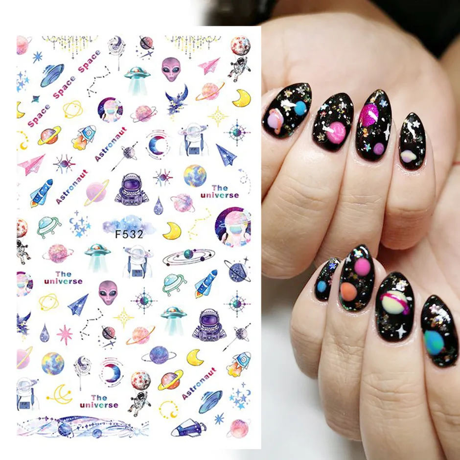 The latest handmade DIY art starry sky astronaut multicolor series flowers nail decoration stickers press nails for girls gifts
The latest handmade DIY art starry sky astronaut multicolor series flowers nail decoration stickers press nails for girls gifts