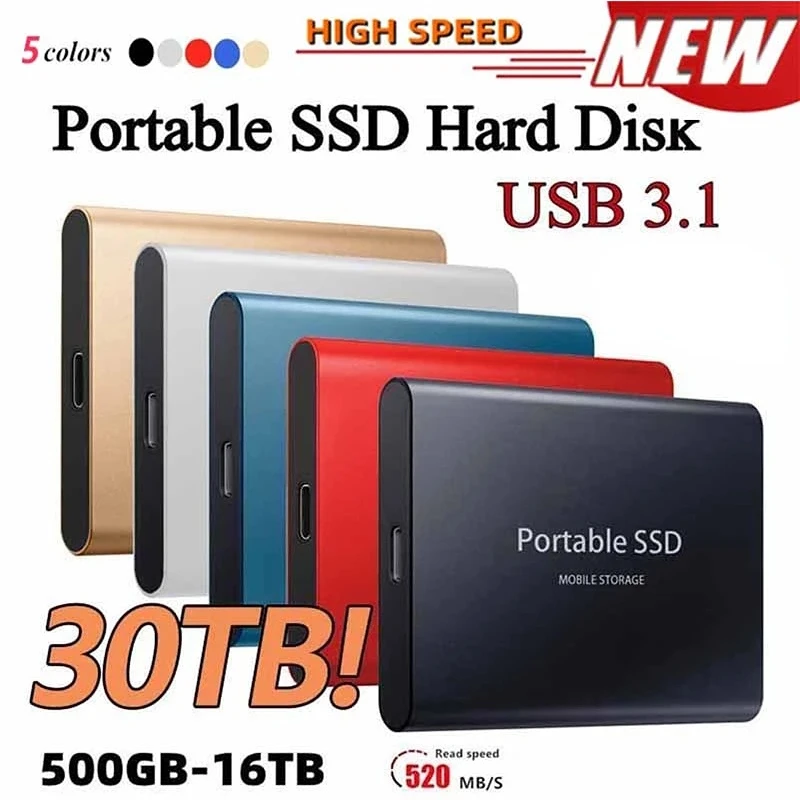 Hot SSD 500GB 1TB Hard Drive External Type-C High Speed USB3.1 2TB 4TB 6TB 8TB 16TB SSD Storage Portable HD Hard Disk For Laptop
Hot SSD 500GB 1TB Hard Drive External Type-C High Speed USB3.1 2TB 4TB 6TB 8TB 16TB SSD Storage Portable HD Hard Disk For Laptop
