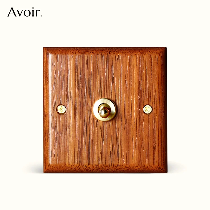 Avoir Retro Toggle Lighting Switch 1 2 Way Europe Type Solid Wood Brass Lever Wall Power Socket Double EU French UK Plug Outlets
Avoir Retro Toggle Lighting Switch 1 2 Way Europe Type Solid Wood Brass Lever Wall Power Socket Double EU French UK Plug Outlets