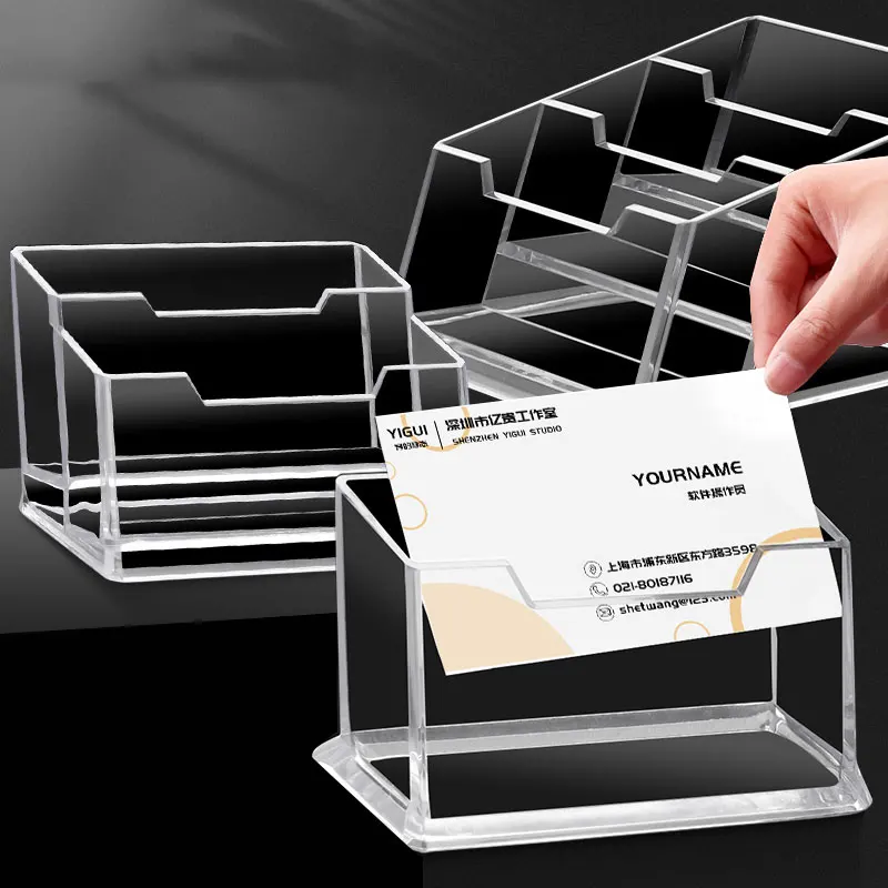 1Pc New Clear acrylic Plastic Desktop Business Card Holders Display Stands Transparent Card Case Box School Office Supplies
1Pc New Clear acrylic Plastic Desktop Business Card Holders Display Stands Transparent Card Case Box School Office Supplies