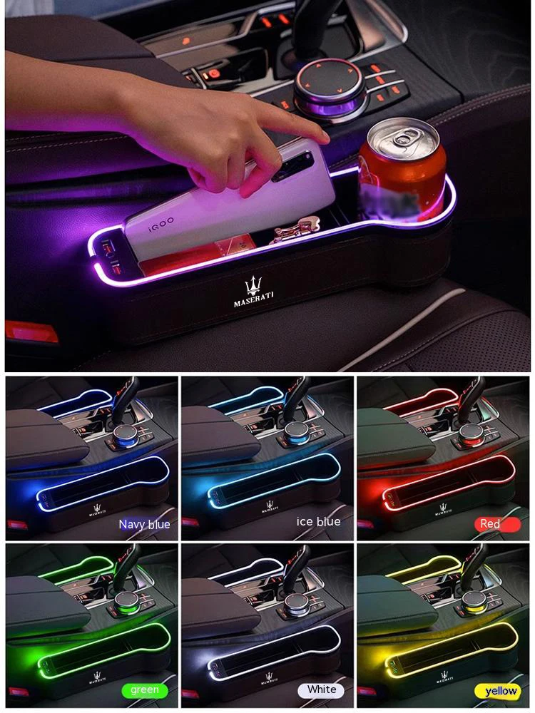 For Maserati Levante Ghibli GranTurismo Gran Quattroporte Mc20 Car Sewn Seat Gap Crevice Slot Storage Box With Atmosphere lamp
For Maserati Levante Ghibli GranTurismo Gran Quattroporte Mc20 Car Sewn Seat Gap Crevice Slot Storage Box With Atmosphere lamp
