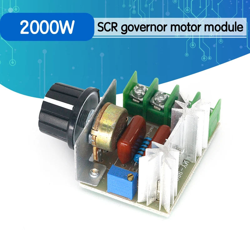 AC 220V 2000W SCR Voltage Regulator Dimming Dimmers Motor Speed Controller Thermostat Electronic Voltage Regulator Module
AC 220V 2000W SCR Voltage Regulator Dimming Dimmers Motor Speed Controller Thermostat Electronic Voltage Regulator Module