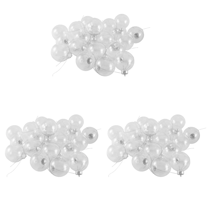 60Pcs 8Cm Transparent Christmas Balls Plastic Clear DIY Hanging Ball Bauble Ornaments Decorations For Home Xmas Tree
60Pcs 8Cm Transparent Christmas Balls Plastic Clear DIY Hanging Ball Bauble Ornaments Decorations For Home Xmas Tree