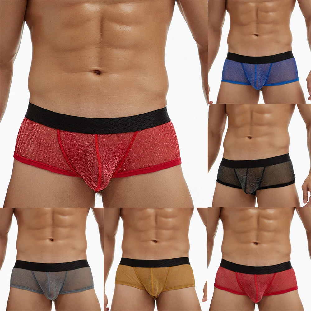 2022 Men's Mesh Transparent Sexy Pouch Bag Underpants Gays Underwear See-Through Fine Low Waist Breathable Boxer Briefs Lingerie
2022 Men's Mesh Transparent Sexy Pouch Bag Underpants Gays Underwear See-Through Fine Low Waist Breathable Boxer Briefs Lingerie