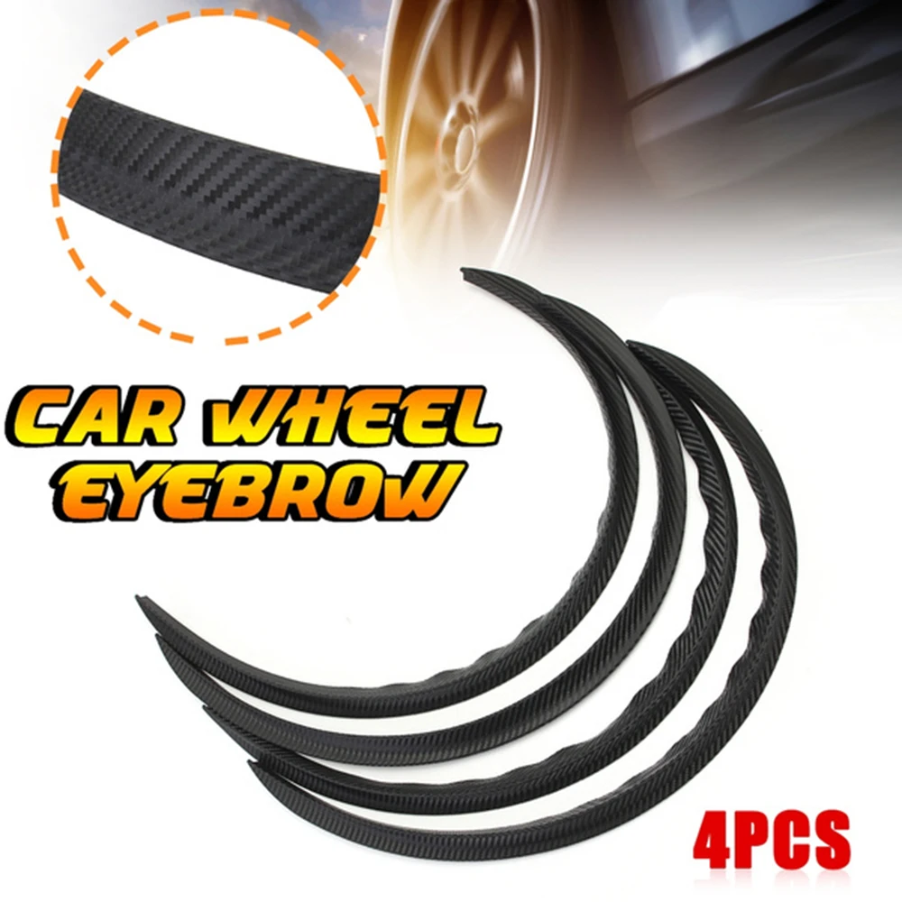 4PCS Universal Auto Body Kits Fender Flare Carbon Fiber/ Black Rubber Wheel Eyebrow Strips Car Stickers
4PCS Universal Auto Body Kits Fender Flare Carbon Fiber/ Black Rubber Wheel Eyebrow Strips Car Stickers