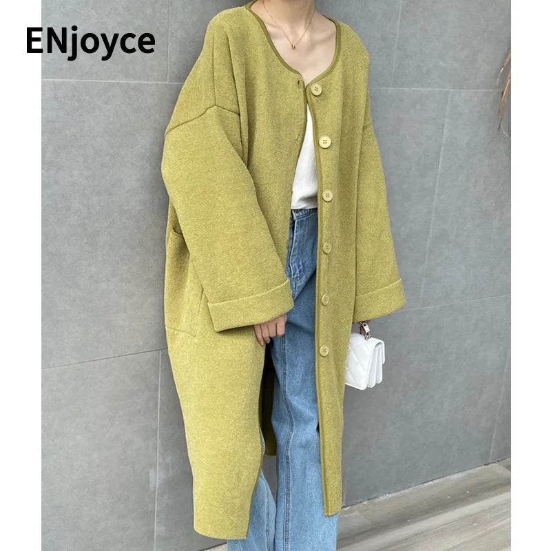 Women Winter Fashion Avocado Green Single Breasted Knitted Cardigans Long Sweaters Korean Style Casual Loose Knitwear Coats
Women Winter Fashion Avocado Green Single Breasted Knitted Cardigans Long Sweaters Korean Style Casual Loose Knitwear Coats