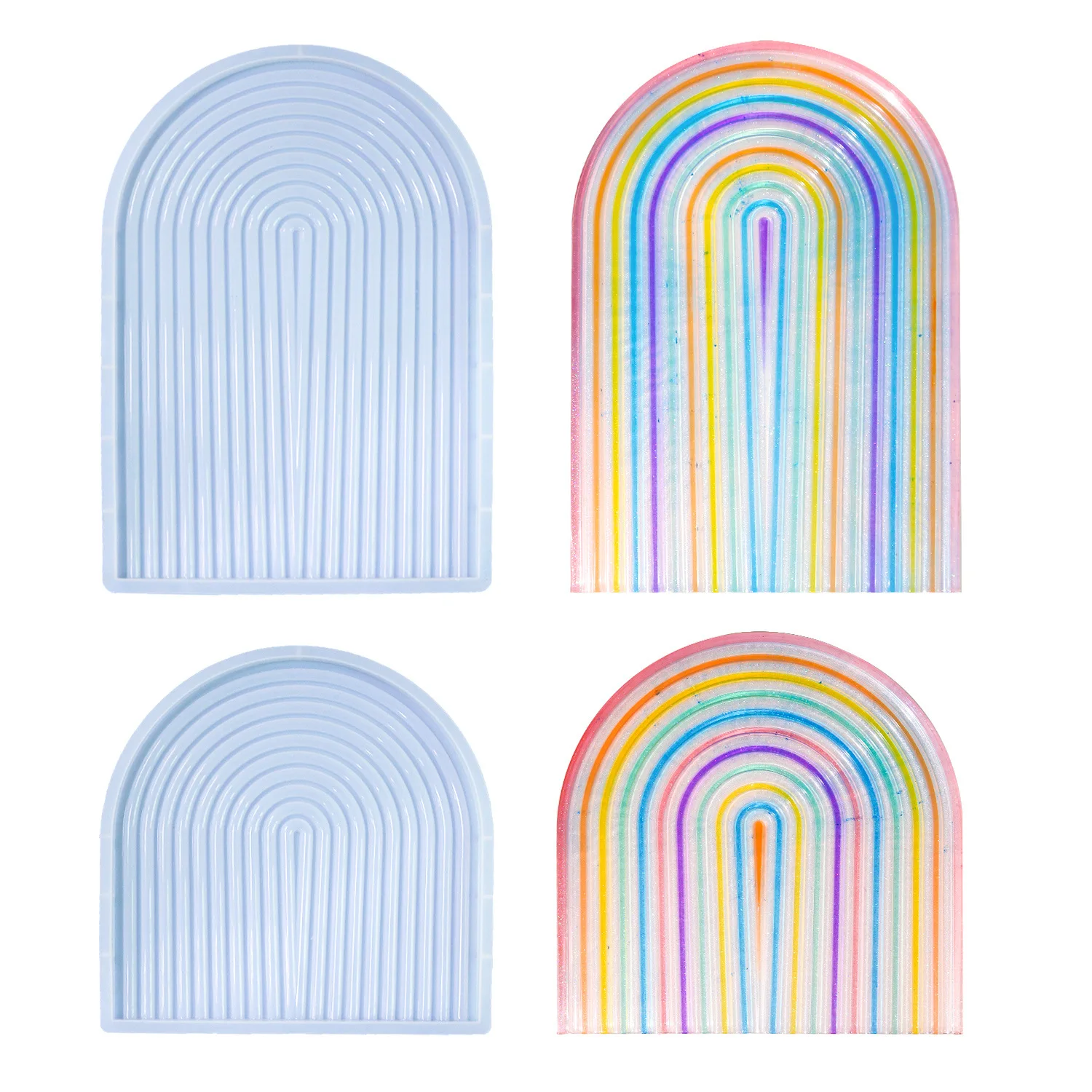 2 Size Arch Storage Tray Silicone Mold Rainbow Shape Tray Epoxy Resin Mold Handmade Crafts Gift Desktop Decoration Accessories
2 Size Arch Storage Tray Silicone Mold Rainbow Shape Tray Epoxy Resin Mold Handmade Crafts Gift Desktop Decoration Accessories