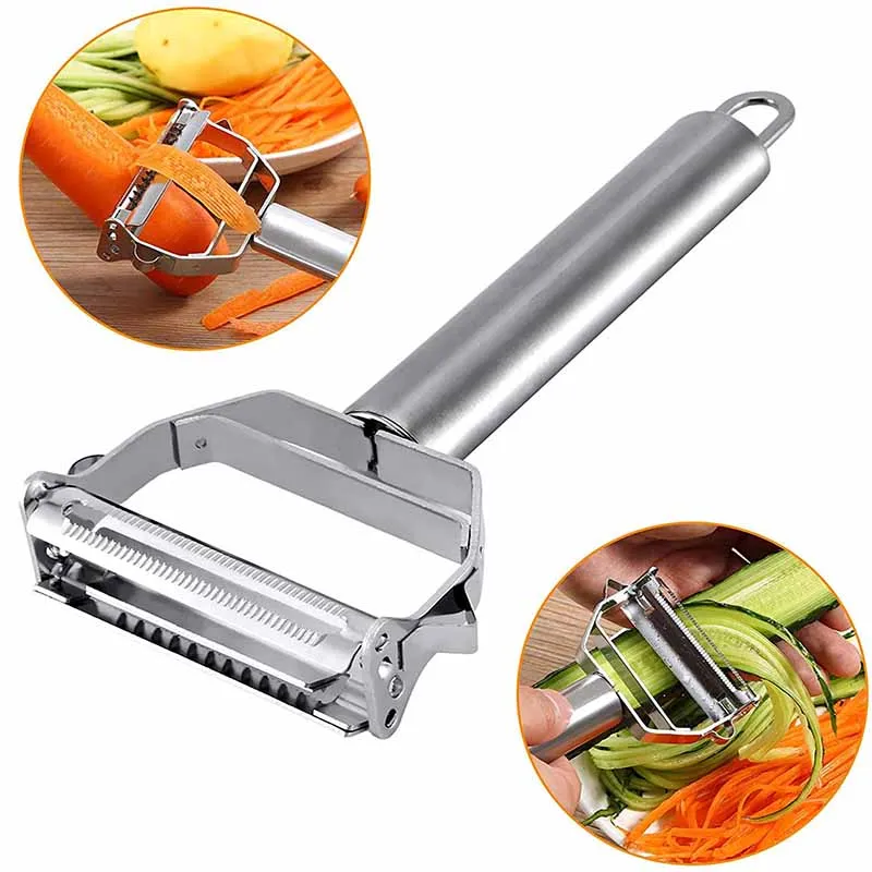Stainless Steel Multi-function Vegetable Peeler Potato Carrot Grater Cucumber Carrot Fruit Cutter Julienne Peeler Kitchen Set
Stainless Steel Multi-function Vegetable Peeler Potato Carrot Grater Cucumber Carrot Fruit Cutter Julienne Peeler Kitchen Set