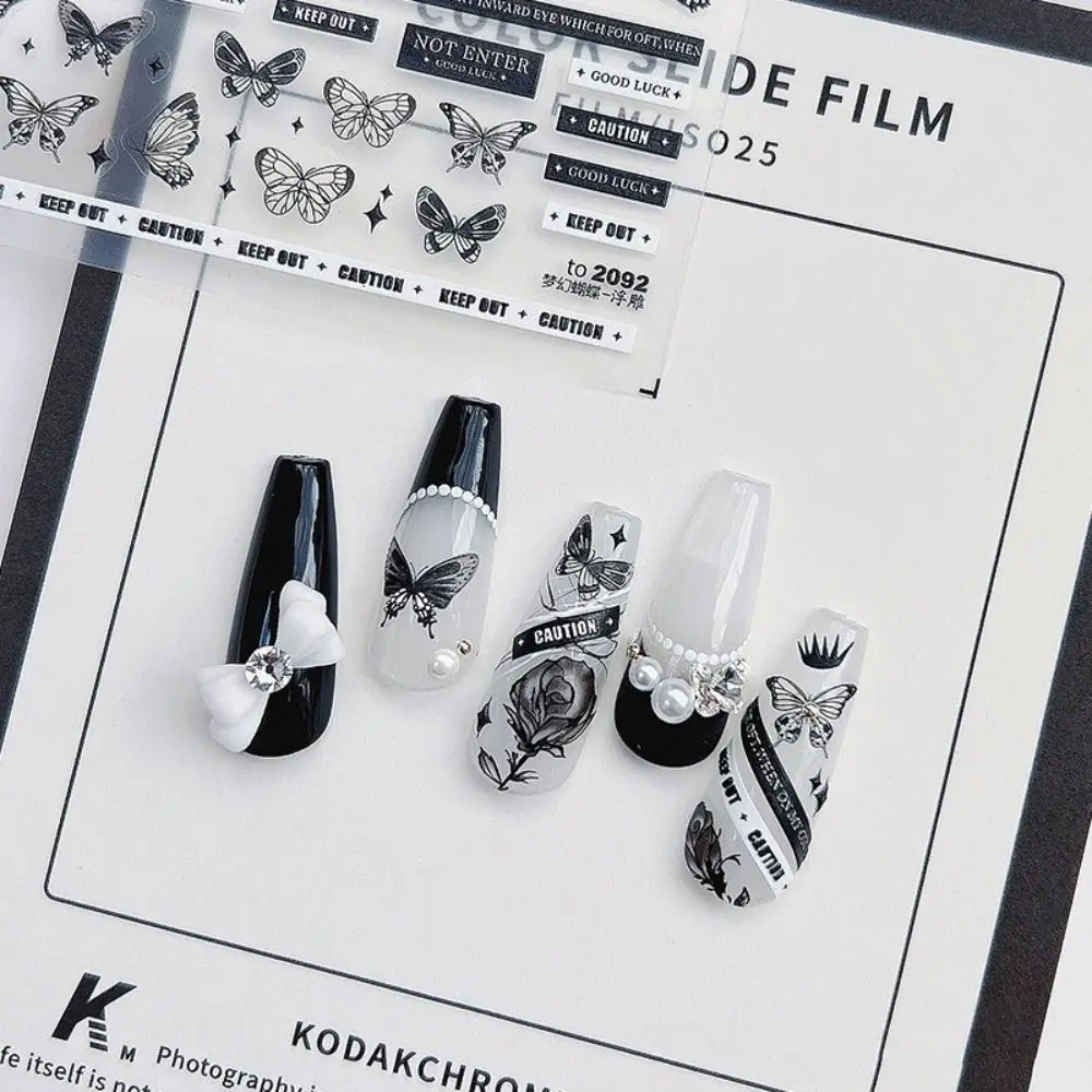 DIY English Letter Embossed Nail Sticker Nail Decals Nail Relief Black Butterfly Stickers Salon Sliders Nail Decoration
DIY English Letter Embossed Nail Sticker Nail Decals Nail Relief Black Butterfly Stickers Salon Sliders Nail Decoration