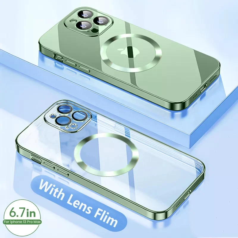 Transparent Plating Wireless Charging For iPhone 13 12 Mini 11 Pro Max Soft Silicone Cover Fundas
Transparent Plating Wireless Charging For iPhone 13 12 Mini 11 Pro Max Soft Silicone Cover Fundas