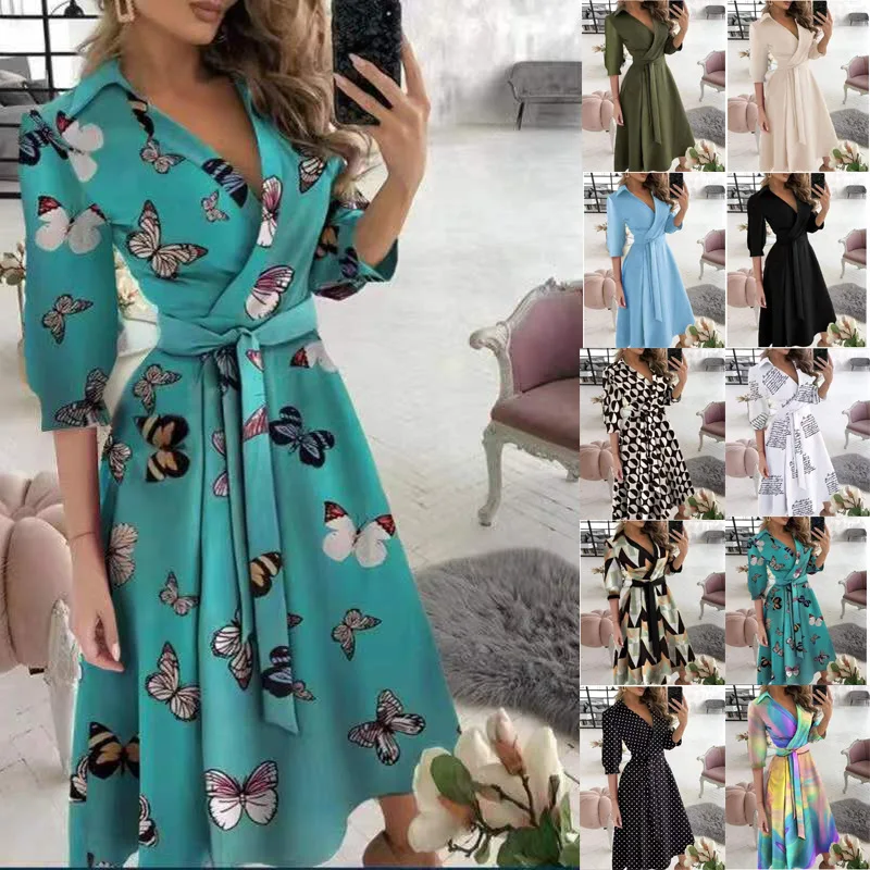 Irregular Dress Womens Casual Dress Print Long Dress Turn-down Collar Maxi Dresses Women Long Sleeve Dress Polka Dot Black Dress
Irregular Dress Womens Casual Dress Print Long Dress Turn-down Collar Maxi Dresses Women Long Sleeve Dress Polka Dot Black Dress