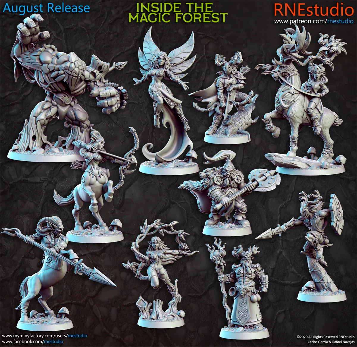

Magic Forest Wood Elf Druid Archer Tree Human Dragon and Dungeon DND Running Team Board Game Chess Model