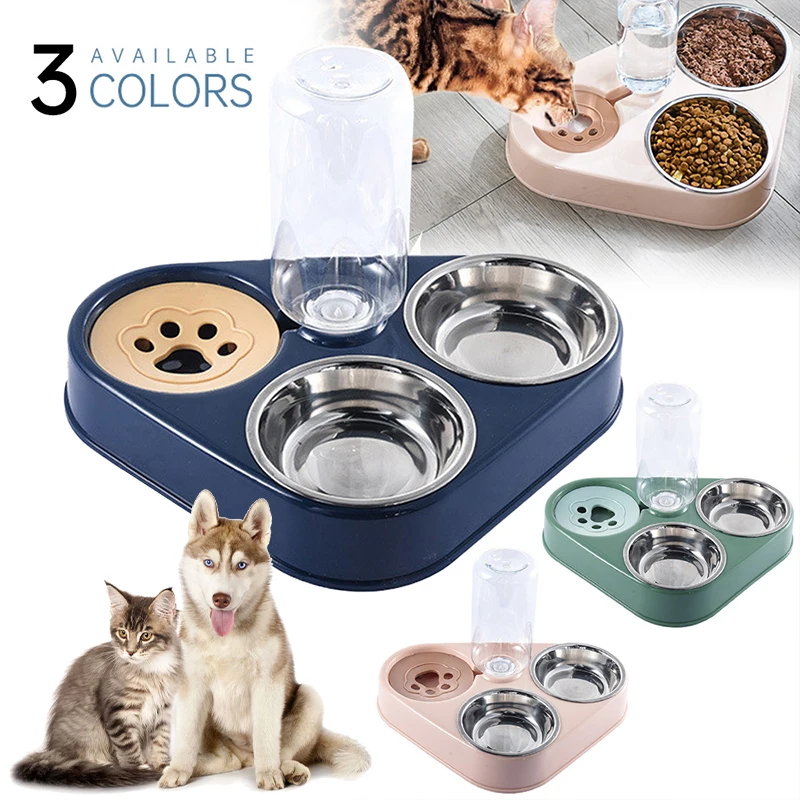 3 in 1 Cat Bowl Automatic Pet Feeder Drinking Bowl Stainless Steel Puppy Feeding Bowl With Water Dispenser for Small Dog Cats
3 in 1 Cat Bowl Automatic Pet Feeder Drinking Bowl Stainless Steel Puppy Feeding Bowl With Water Dispenser for Small Dog Cats