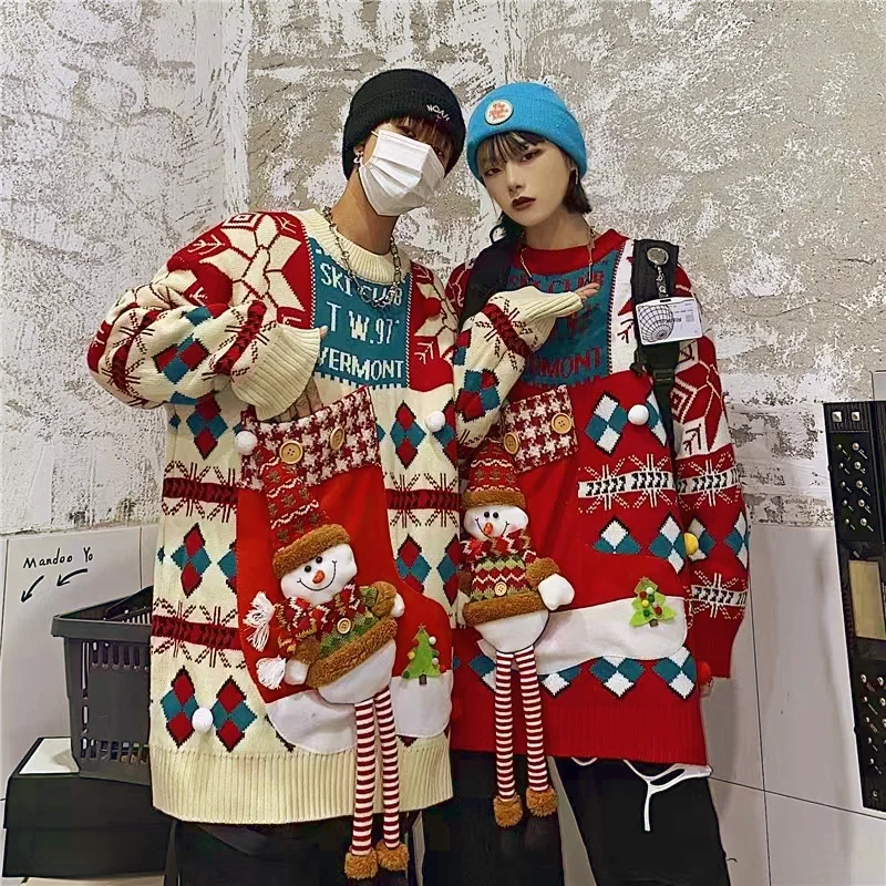 Cristmas Style Pullover Sweater Women Autumn/Winter Crew Neck Couples Knit Sweater Cristmas Eve West Coast Jacket
Cristmas Style Pullover Sweater Women Autumn/Winter Crew Neck Couples Knit Sweater Cristmas Eve West Coast Jacket