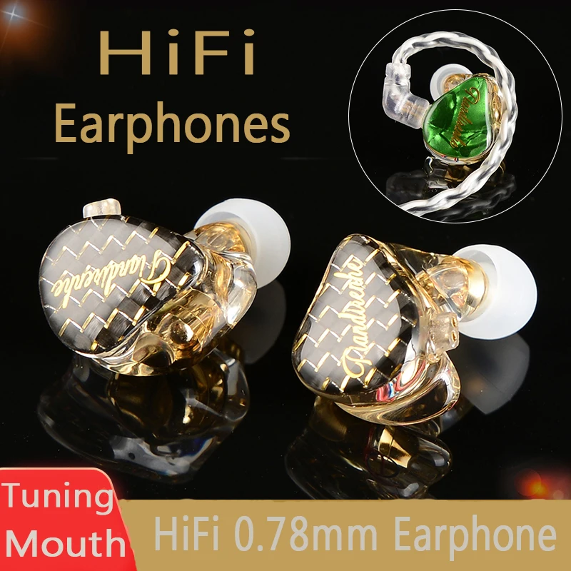 Новинка Hi-Fi наушники TD08 с регулировкой рта 0 78 2 контакта смола на заказ для qdc huawei
