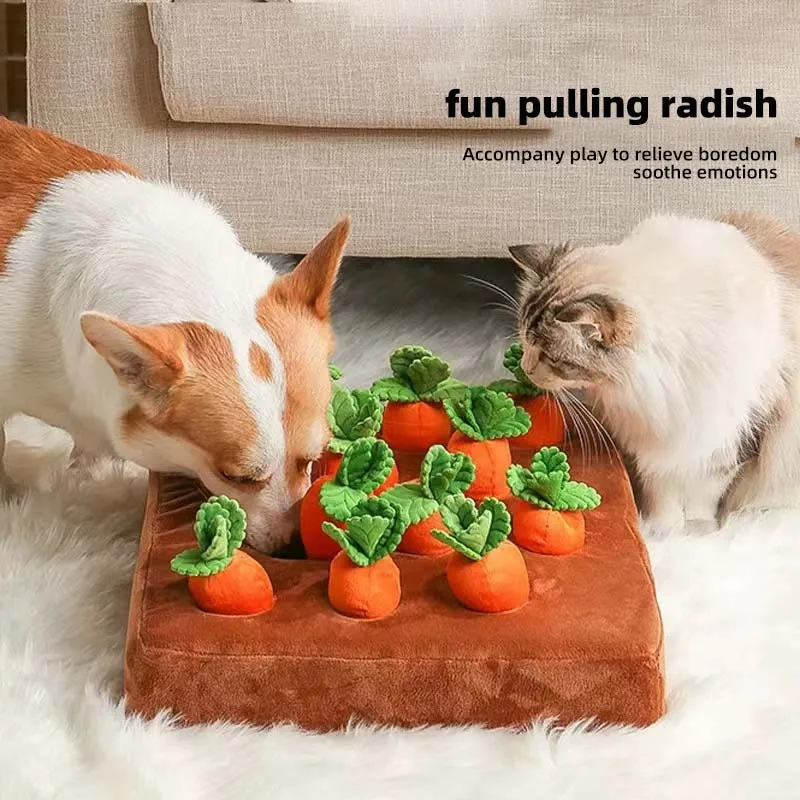 Dog Cat Slow Food Toy Carrot Plush Pet Vegetable Chew Toy Sniffing Pet Hide Food Toy Improve Eating Habit Durable Chew Pet Tools
Dog Cat Slow Food Toy Carrot Plush Pet Vegetable Chew Toy Sniffing Pet Hide Food Toy Improve Eating Habit Durable Chew Pet Tools