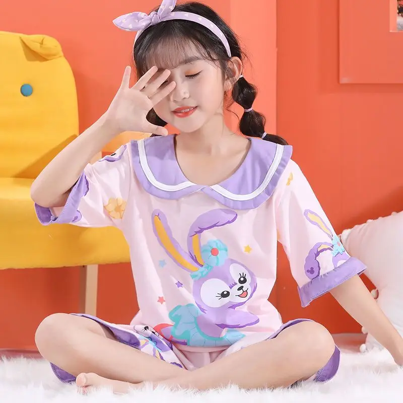 Kawaii Disney Anime Hobby Stellalou Linabell Summer Girls Thin Loungewear Short Sleeve Shorts Two-Piece Set Birthday Present
Kawaii Disney Anime Hobby Stellalou Linabell Summer Girls Thin Loungewear Short Sleeve Shorts Two-Piece Set Birthday Present