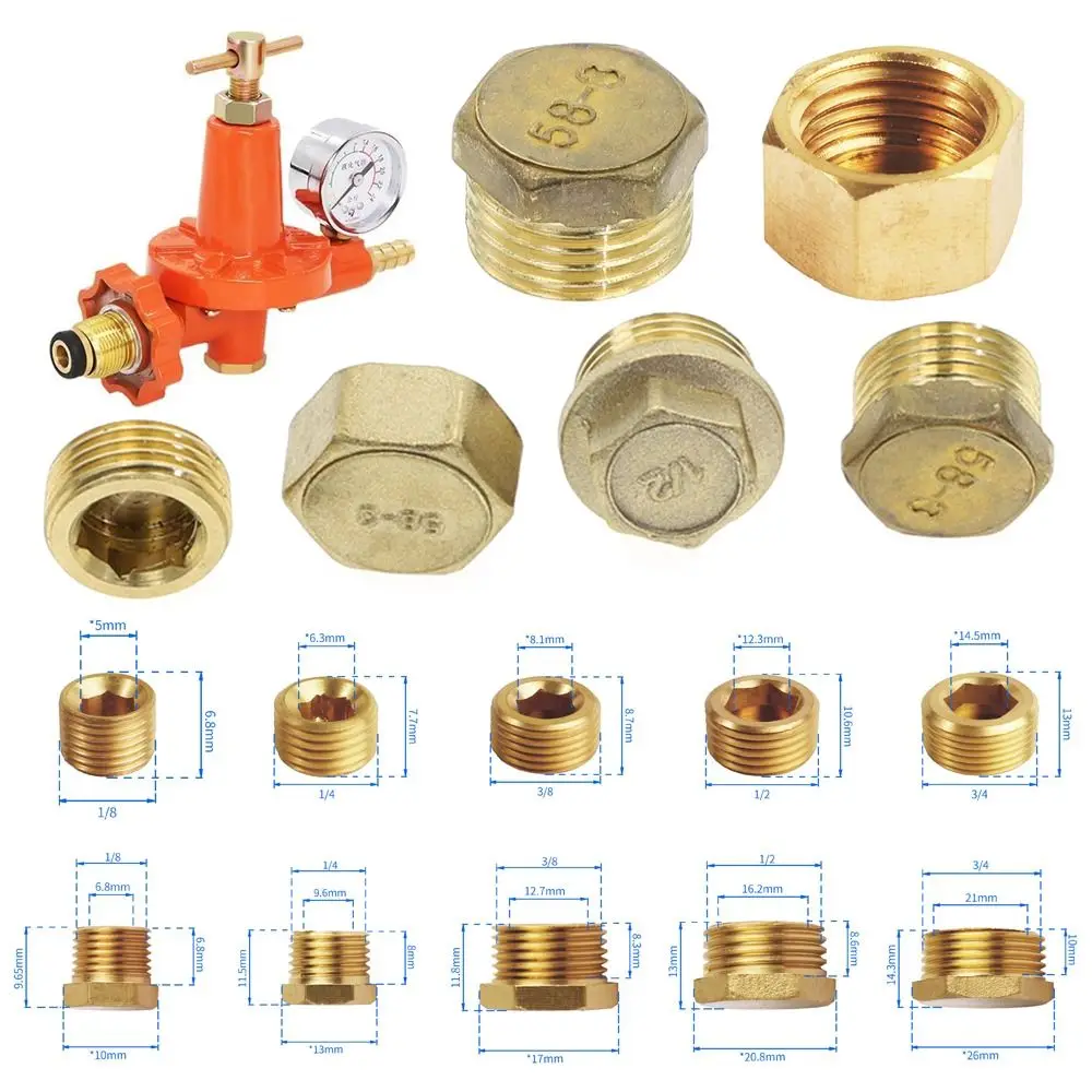 Hose Barb End Cap 1/8" 1/4" 3/8" 1/2" 3/4" Coupler Connector Adapter Pipe Joint Male Female Thread Brass Plug Fitting
Hose Barb End Cap 1/8" 1/4" 3/8" 1/2" 3/4" Coupler Connector Adapter Pipe Joint Male Female Thread Brass Plug Fitting