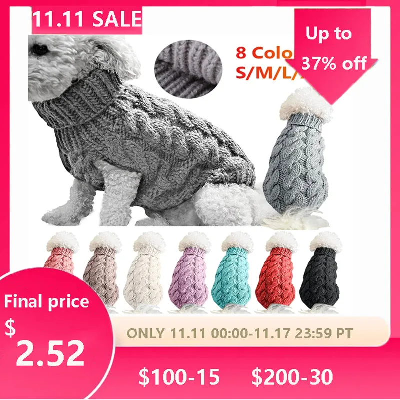 Puppy Dog Sweaters for Small Medium Dogs Cats Clothes Winter Warm Pet Turtleneck Chihuahua Vest Soft Yorkie Coat Teddy Jacket
Puppy Dog Sweaters for Small Medium Dogs Cats Clothes Winter Warm Pet Turtleneck Chihuahua Vest Soft Yorkie Coat Teddy Jacket