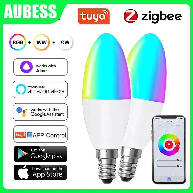 5w Candle Light Bulbs Voice Control Smart Light Bulb Rgbcw For Alexa Google Home Yandex Alice E14 Led Bulb Smart Home Dimmable
5w Candle Light Bulbs Voice Control Smart Light Bulb Rgbcw For Alexa Google Home Yandex Alice E14 Led Bulb Smart Home Dimmable