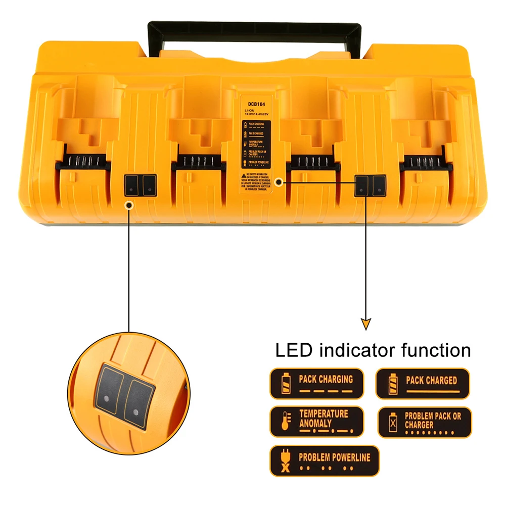 Lithium Battery Compatible With Rechargeable Battery DCB Fast Four Charger Four Port Multi Function Power Tool
Lithium Battery Compatible With Rechargeable Battery DCB Fast Four Charger Four Port Multi Function Power Tool