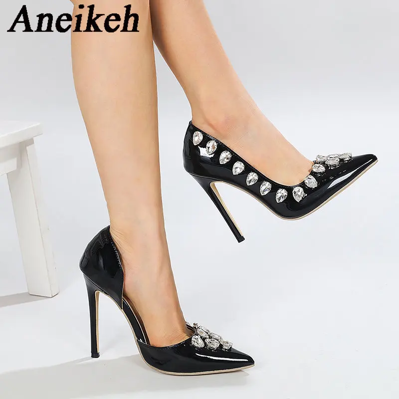Aneikeh Women's Rhinestone Decorative Stiletto High Heels PU Pointed Pumps 2023 Spring/Autumn Wedding Dress Zapatos Mules35-42
Aneikeh Women's Rhinestone Decorative Stiletto High Heels PU Pointed Pumps 2023 Spring/Autumn Wedding Dress Zapatos Mules35-42