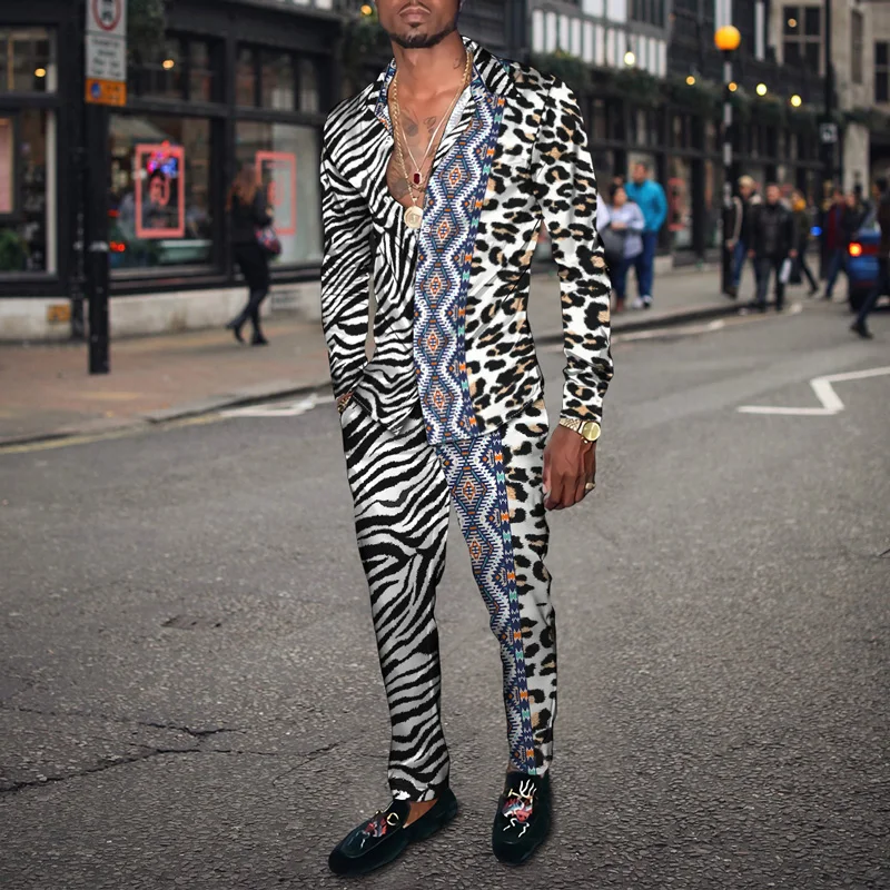 2022 Men's New 3D Printing Large Long Sleeve Personalized Shirt + Sports Thin Pants Cover Leisure Leopard Two-piece Set
2022 Men's New 3D Printing Large Long Sleeve Personalized Shirt + Sports Thin Pants Cover Leisure Leopard Two-piece Set