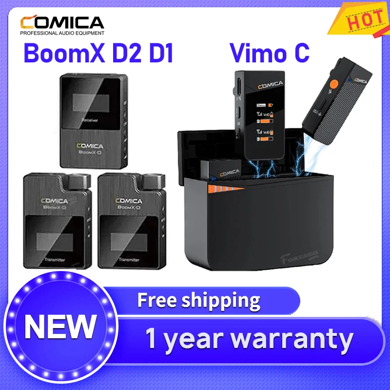 

COMICA Vimo C BoomX D2 D1 BoomX-D PRO Mini 2,4G цифровой беспроводной микрофон с моно/стерео переключаемым выходом для цифровой зеркальной камеры