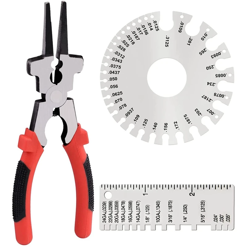 3Pcs Antirust Durable Welding Tools Kit,Steel Wire Sheet Thickness Gauge And Round Dual-Sided Wire Cable Sheet Gauge
3Pcs Antirust Durable Welding Tools Kit,Steel Wire Sheet Thickness Gauge And Round Dual-Sided Wire Cable Sheet Gauge