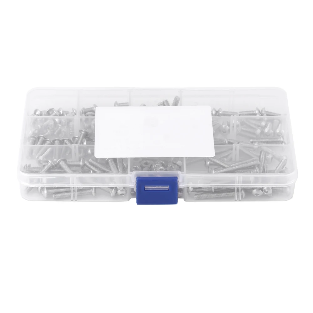 210pcs M4 Stainless Steel SS304 Hex Socket Button Head Screws and Nuts Assrotment Set head
210pcs M4 Stainless Steel SS304 Hex Socket Button Head Screws and Nuts Assrotment Set head