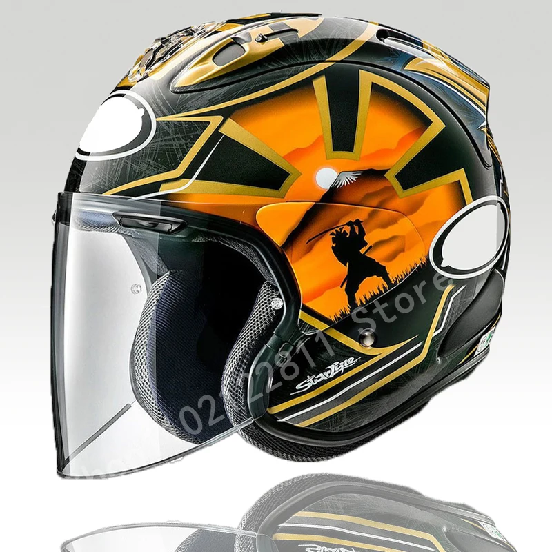 

Шлем для мотокросса с открытым лицом, семейный, самурайский, мотоциклетный шлем для езды на мотоцикле