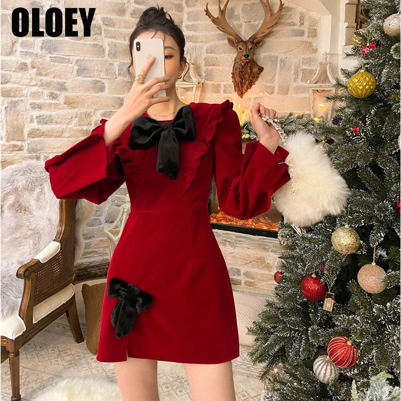 Spring French Retro Mini Dresses Women Solid Bow Patchwork Party Dress Female Sexy Bow Designer Split Chic Korean Dress 2022 New
Spring French Retro Mini Dresses Women Solid Bow Patchwork Party Dress Female Sexy Bow Designer Split Chic Korean Dress 2022 New