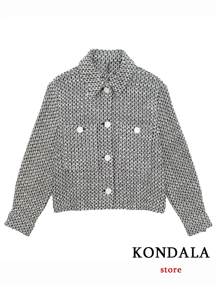 KONDALA Vintage Short Plaid Women Jackets Long Sleeve Metal Button Shirts Fashion 2022 Autumn Casual All Match Pockets Outwear
KONDALA Vintage Short Plaid Women Jackets Long Sleeve Metal Button Shirts Fashion 2022 Autumn Casual All Match Pockets Outwear