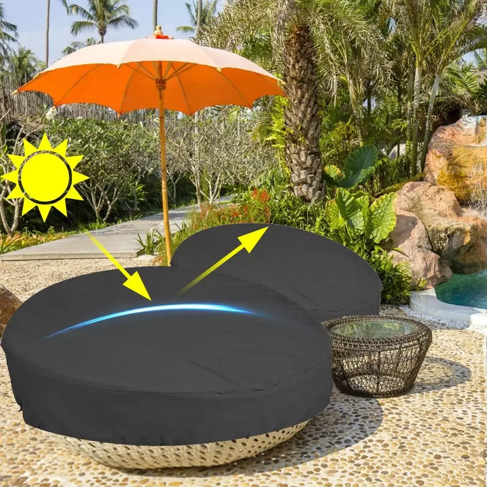 210D Oxford Cloth Black Round Furniture Cover Table Cover Outdoor Round Waterproof Daybed Cover Dustproof Garden Furniture Cover
210D Oxford Cloth Black Round Furniture Cover Table Cover Outdoor Round Waterproof Daybed Cover Dustproof Garden Furniture Cover