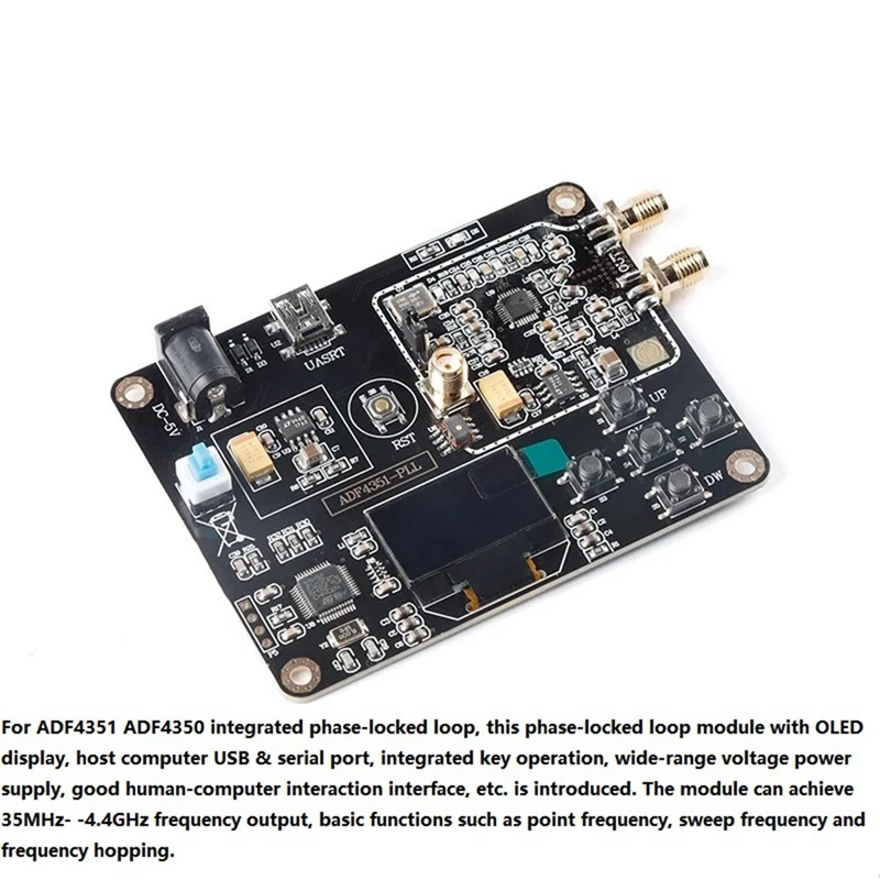 1 комплект ADF4351, Частотный подметальный аппарат STM32, однокристальный, фазоблокированный, петля, Бортовой модуль (черный)
1 комплект ADF4351, Частотный подметальный аппарат STM32, однокристальный, фазоблокированный, петля, Бортовой модуль (черный)