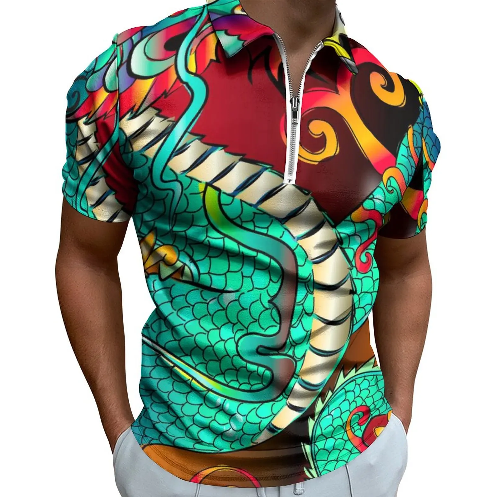 Зеленые повседневные футболки с китайским драконом, футболки-поло с принтом животных для танцев, крутая рубашка, летняя одежда с коротким р...
Зеленые повседневные футболки с китайским драконом, футболки-поло с принтом животных для танцев, крутая рубашка, летняя одежда с коротким р...