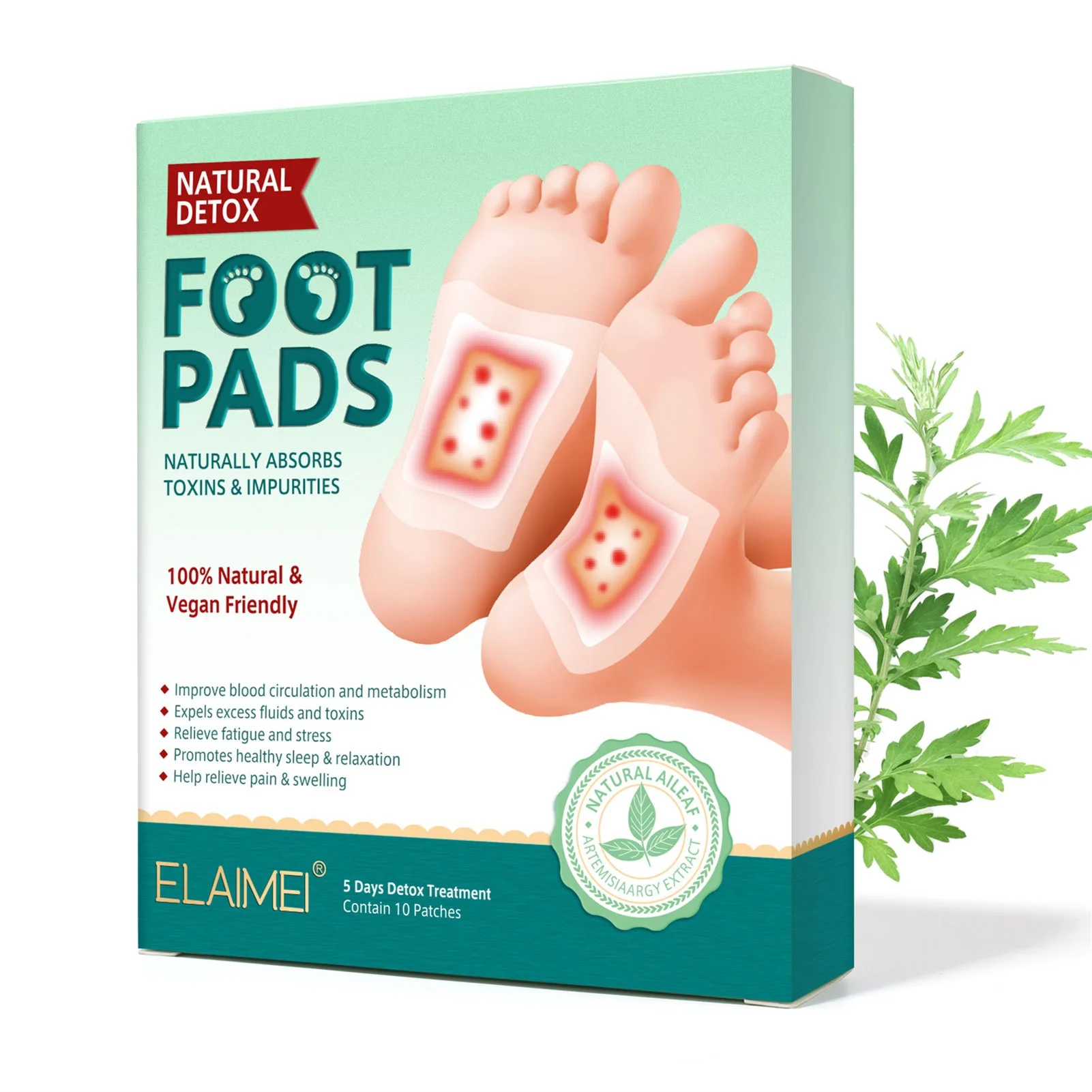 10Pcs/Set Natural Herbal Detoxed Foot Pads Foot Patches Improve Sleep Feet Stickers Cleansing Adhesive Patches Body Toxins
10Pcs/Set Natural Herbal Detoxed Foot Pads Foot Patches Improve Sleep Feet Stickers Cleansing Adhesive Patches Body Toxins