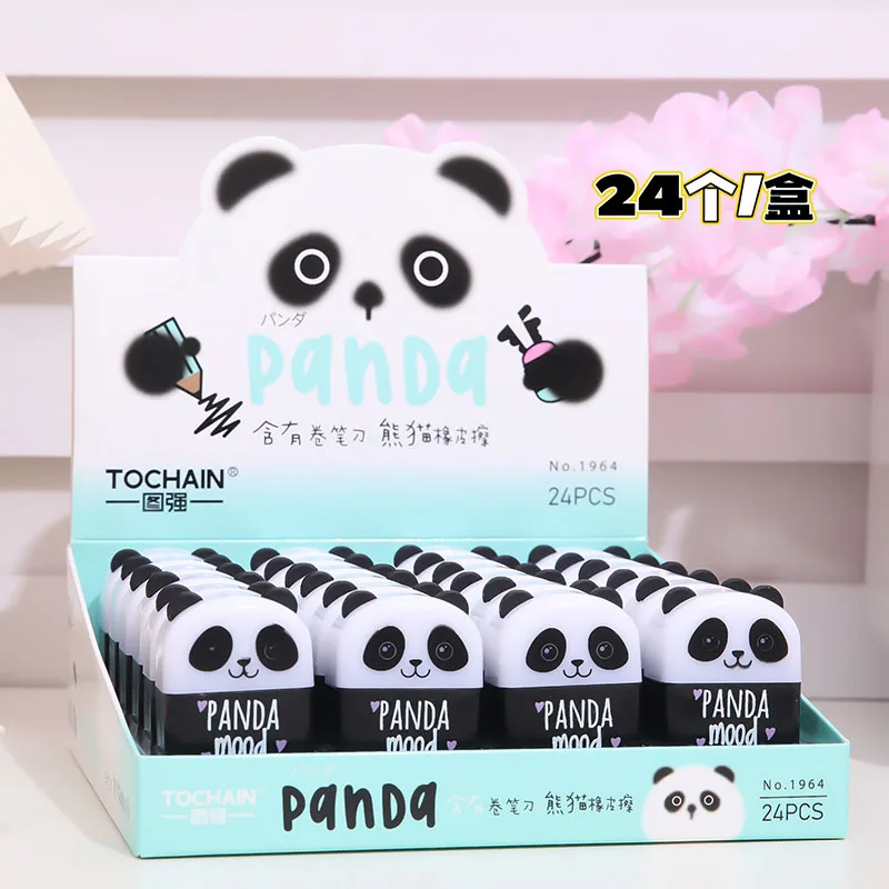 New style 24/1 pcs/lot Creative Panda Pencil Eraser Sharpener Cute Writing Drawing Rubber Pencil Erasers Stationery
New style 24/1 pcs/lot Creative Panda Pencil Eraser Sharpener Cute Writing Drawing Rubber Pencil Erasers Stationery