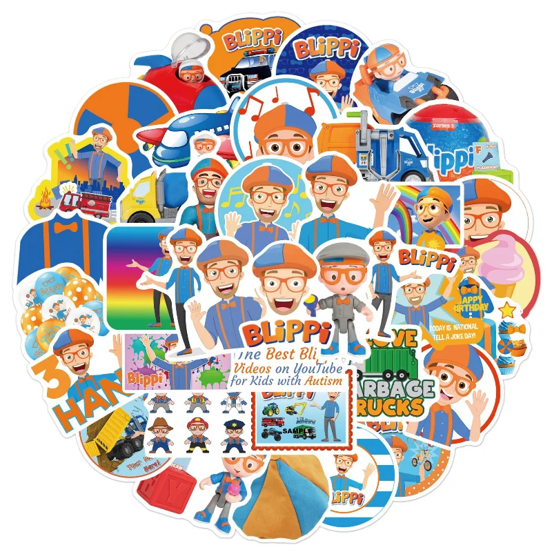 50 Pcs Kawaii Blippiing Graffiti Stickers Suitcase Guitar Car Computer Waterproof PVC Stickers Skateboard Laptop Stickers
50 Pcs Kawaii Blippiing Graffiti Stickers Suitcase Guitar Car Computer Waterproof PVC Stickers Skateboard Laptop Stickers