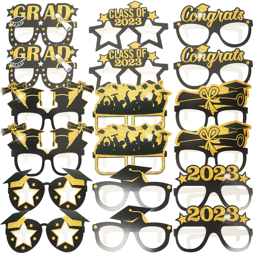 Graduation Glasses Party Props Photo Eyeglasses 2023Graduation Booth Class Grad Supplies Eyewear Decorations Paper Sunglasses 
Graduation Glasses Party Props Photo Eyeglasses 2023Graduation Booth Class Grad Supplies Eyewear Decorations Paper Sunglasses