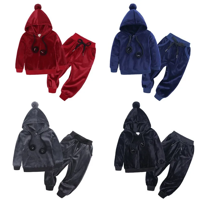Kids Baby Boys Girls Sweatshirt+Pants 2Pcs Set Velvet Solid Hoodies Tracksuit Suits Autumn Winter Children Toddler Clothing New
Kids Baby Boys Girls Sweatshirt+Pants 2Pcs Set Velvet Solid Hoodies Tracksuit Suits Autumn Winter Children Toddler Clothing New