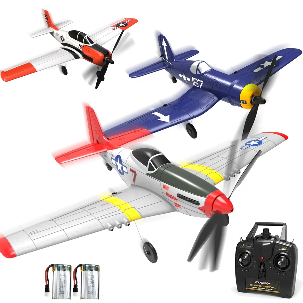 

EPP 400mm P51D Mustang/F4U Corsair/T28 /61-12 Trojan 4-Ch 2.4G 6-Axis Gyro Beginner Airplane with Xpilot Stabilizer RTF RC Plane