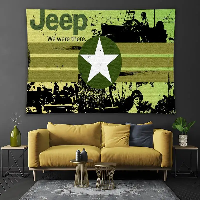 

Jeeps логотип Гобелен Мандала настенная подвеска хиппи настенные коврики Dorm Декор одеяло для спальни богемный Йога матрас